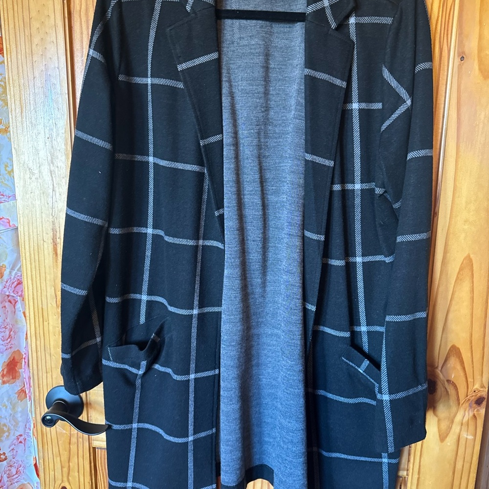 Maurices Black and Gray Outerwear